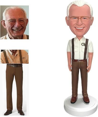 bobbleheads المخصصة - جد/رئيس/الأب شخصية عمل | هدايا مخصصة للتقاعد ، عيد الأب وتقدير الموظف ， تخصيص بناءً على الصور in Saudi Arabia