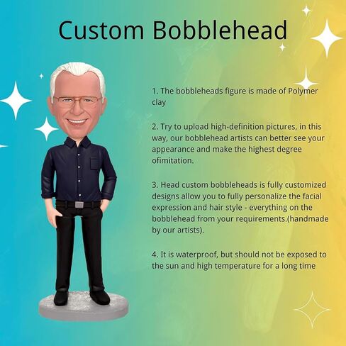 bobbleheads المخصصة - جد/رئيس/الأب شخصية عمل | هدايا مخصصة للتقاعد ، عيد الأب وتقدير الموظف ， تخصيص بناءً على الصور in Saudi Arabia
