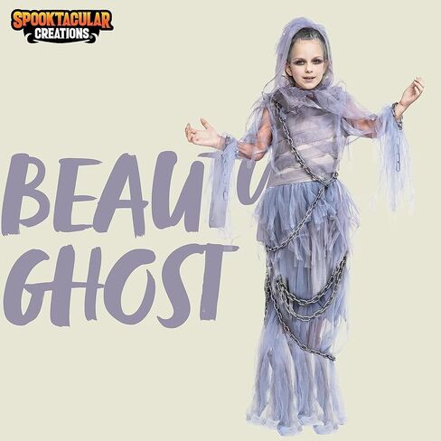 إبداعات spooktacular هالوين جمال جمال شبح الفتاة زي ، فستان شبح مخيف منتصف الليل للهالوين in Saudi Arabia