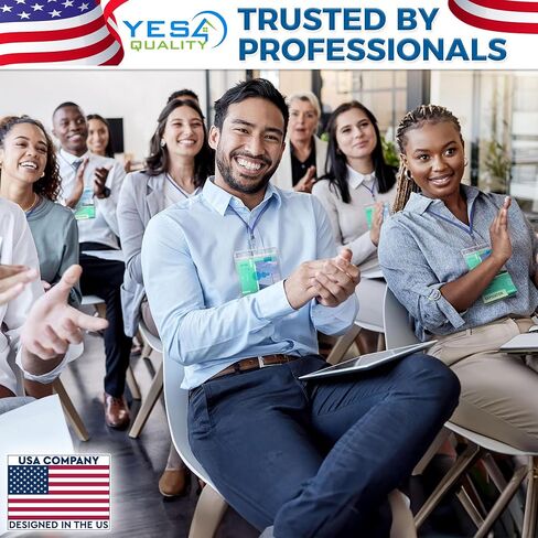 Yes4Quality - Vertical Passport & ID Badge Holder - 4x6 Inch, 50 Pack - Clear Name Badge Holders for Travel, Work & Events - Zipperless Card Protector for Vaccination Cards, Tickets & Credentials in Kuwait