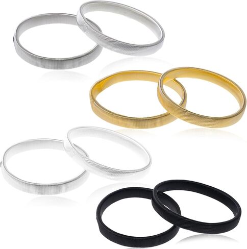 8 Pcs Shirt Sleeve Holders Stretchy Metal Armbands, Anti-Slip Elastic Shirt Sleeve Holders, Sleeve Garters, Anti Slip Shirt Sleeve Holders, Fixing Long Sleeves for Band Stretch Garters for Men Women in Saudi Arabia