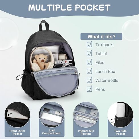 Black Corduroy Backpack for Women Men Cute College Backapck Aesthetic Backpack Preppy Backpacks Laptop Bags Women Commuter Back Pack Travel Backapck Casual Work Daypack Rucksack in Kuwait