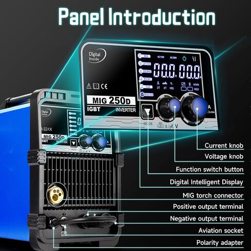 MIG Welder, 145Amp 120V Flux Core MIG/Lift TIG/Stick 3-in-1 Welding Machine, IGBT Inverter Welder Equipment, Portable and Compact Design for Ultimate Value and Flexibility. in Saudi Arabia