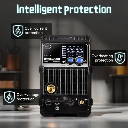 MIG Welder, 145Amp 120V Flux Core MIG/Lift TIG/Stick 3-in-1 Welding Machine, IGBT Inverter Welder Equipment, Portable and Compact Design for Ultimate Value and Flexibility. in Saudi Arabia