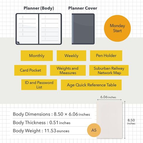 NOLTY Access A5-5 Weekly Planner 2025, Chinese Edition in Saudi Arabia