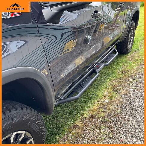 CLAMBER Running Boards for Chevy Silverado/GMC Sierra 1500 Crew Cab 2019-2024, 2500HD 3500HD Crew Cab 2020-2024 with 4 Full Size Doors, Textured Black Pickup Nerf Bars 5.2" Width Side Steps in Kuwait
