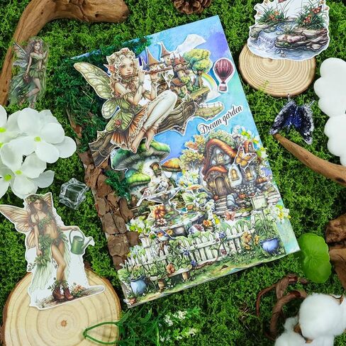 Creative Journaling Sticker Book Ice and Snow World Stickers Scenery PET Material for Junk journals Pre-Cut Fantasy Stickers for Scrapbooking (91284) in Saudi Arabia