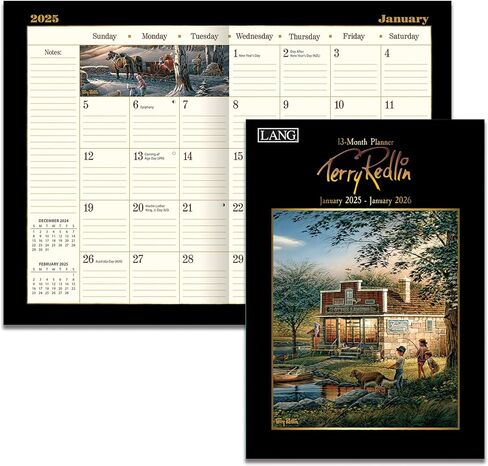 Lang Companies, Terry Redlin 2026 Planner, 8.5'' X 12'', 12-Month Calendar with Stapled Binding in Saudi Arabia