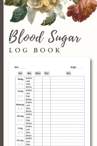 Blood Sugar Log Book: Daily & Weekly Diabetes Planner and Recording Journal, 2-Year Blood Glucose Readings Tracker Notebook, 4 Time Before-After (Breakfast, Lunch, Dinner, Bedtime) in Saudi Arabia