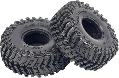 4PCS RC 1.0 inch Crawler Tires 63.5mm Tall Super Soft Sticky Rubber Tires Suitable for 1/18 TRX4M 1/24 AX24 SCX24 FCX24 FMS Ascent-18 Etc RC Crawler Car Upgrade Accessories in Kuwait