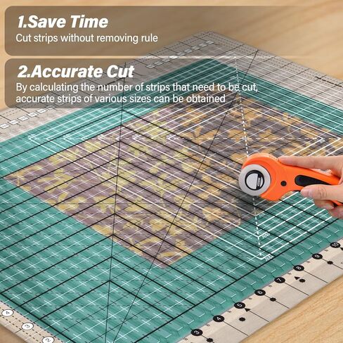 حاكم خياطة اللحف ، 17-3/4in × 22 بوصة ، حاكم وحاكم مترقص زرقاء ، قطع شريط الأقمشة غير القباية ، خياطة ، صياغة ، صياغة in Kuwait
