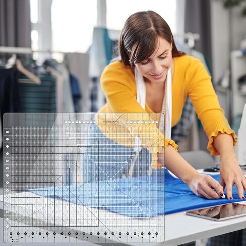 حاكم خياطة اللحف ، 17-3/4in × 22 بوصة ، حاكم وحاكم مترقص زرقاء ، قطع شريط الأقمشة غير القباية ، خياطة ، صياغة ، صياغة in Kuwait