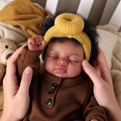 Babeside Babeside Black Reborn Baby Baby Dolls ، 17 بوصة واقعية Black Boy Newborn LifeLike Life Life Baby Baby Dolls Soft Vinyl & Cloth Body مع صندوق هدايا طقم التغذية للأطفال الأعمار 3+ in Saudi Arabia