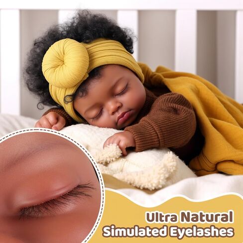 Babeside Babeside Black Reborn Baby Baby Dolls ، 17 بوصة واقعية Black Boy Newborn LifeLike Life Life Baby Baby Dolls Soft Vinyl & Cloth Body مع صندوق هدايا طقم التغذية للأطفال الأعمار 3+ in Saudi Arabia