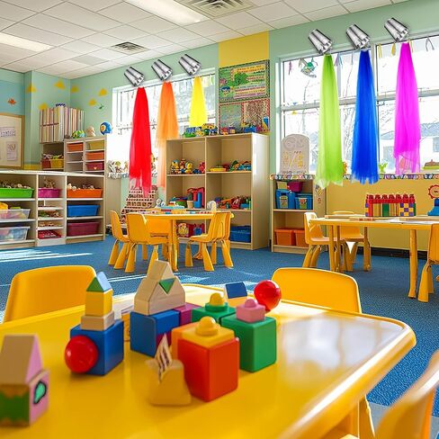 Zonon 6 Sets Rainbow Classroom Decor Art Paint Party Decoration Rainbow Sheer Curtains for Classroom Windows Birthday Party Favors First Day of School Bedroom Decor(Multicolor) in Saudi Arabia