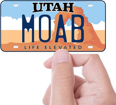 ملصق لوحة ترخيص Moab Utah ، ملصق على الطرق الوعرة ، Outdoors PowerSports Vinyl Secal for 4x4 ، UTV ، Trail Riding in Saudi Arabia