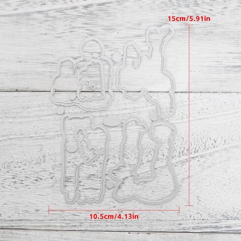 LZBRDY WIMENT HOLIDANT تتمنى مجموعة Clear Stamps & Dies - SCRAPBOOKING ، صنع البطاقات ، لوازم صياغة DIY in Saudi Arabia