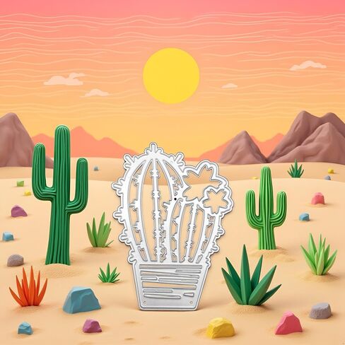 Cactus Mould Cutting Dies, for DIY Scrapbooking Photo Album Decorative Embossing Paper Dies for Card Making Templated in Saudi Arabia