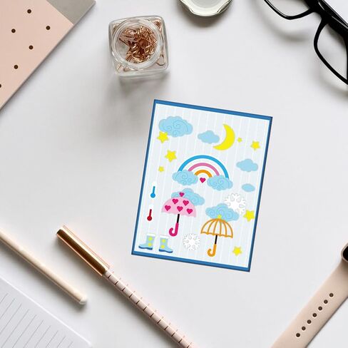 Weather Cutting Dies Sun Cloud Umbrella Card Making Die Stencil Carbon Steel Die Cuts Scrapbooking Embossing Template for Greeting Cards Craft Album Letter Party Invitation Envelope Decor in Saudi Arabia