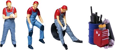 Yiju Hand Painted 1/64 Miniature People Figurines for Garage Scenes, Car Models, Diorama, Micro Landscape Decor, DIY Projects - Blue B in Kuwait