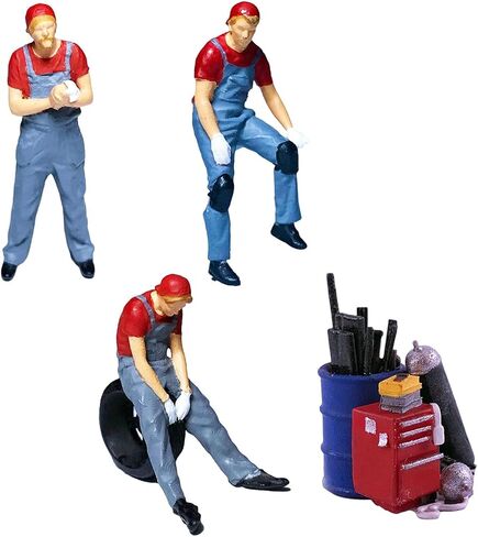 Yiju Hand Painted 1/64 Miniature People Figurines for Garage Scenes, Car Models, Diorama, Micro Landscape Decor, DIY Projects - Blue B in Kuwait