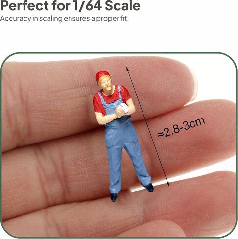 Yiju Hand Painted 1/64 Miniature People Figurines for Garage Scenes, Car Models, Diorama, Micro Landscape Decor, DIY Projects - Blue B in Kuwait