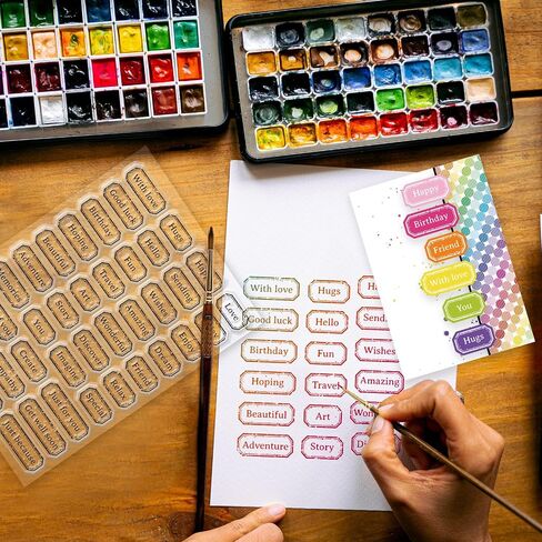 Globleland Vintage Mushroom Notes طوابع واضحة لـ DIY Scrapbooking 21x15cm Mushroom Note Silicone Silicone Clear Stamp Seals طوابع شفافة للبطاقات التي تصنع ألبوم الصور المجلة المنزل الزخرفة in Saudi Arabia