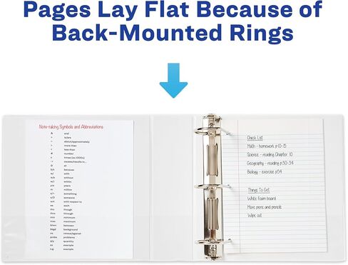 Avery Date Clear View 3 Binders Ring Rings ، حلقات الموثق 4 بوصات ، 2 جليد أسود (09204) in Saudi Arabia
