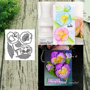 Cutting Die Mold Lovely Layers Pansy Scrapbook Paper Stencils Die Design Craft Card Making Greeting Stencils Mould Frame Practice Hands-on Decorative Embossing Template Machine Supplies in Saudi Arabia