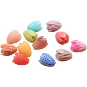 10mm Solid Purple Color 100Pcs Artificial Coral Jasmine Flower Shape Beads Loose Bead for Jewelry Bracelet Necklace Earring Making DIY in Saudi Arabia