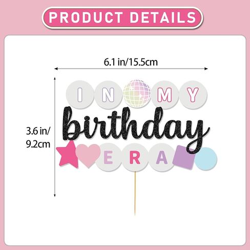 In My Birthday Era Cake Topper In My Birthday Era Decorations Girl Cake Decorations in Saudi Arabia