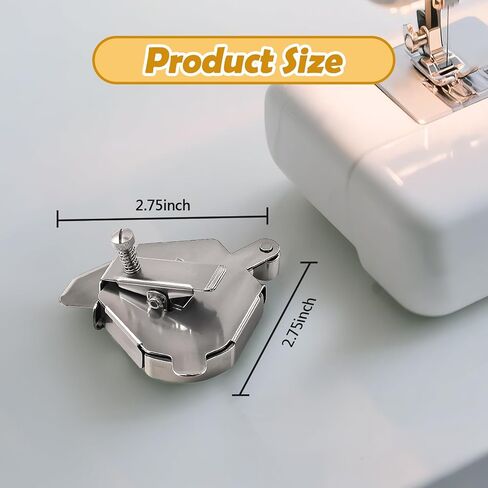 Upgraded Magnetic Seam Guide – Stainless Steel Roller Sewing Guide for Thick Fabrics & Curves, Fits Most Sewing Machines, Easy No-Tool Attachment in Saudi Arabia