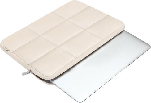 MOSISO Compatible with MacBook Air 13 inch Case 2025-2022 M4 A3240 M3 A3113 M2 A2681, Plastic Hard Shell&Keyboard Cover&Screen Film&Type C for MacBook Air 13.6 inch Case&Quilted Bag, Beige&Sand in Saudi Arabia