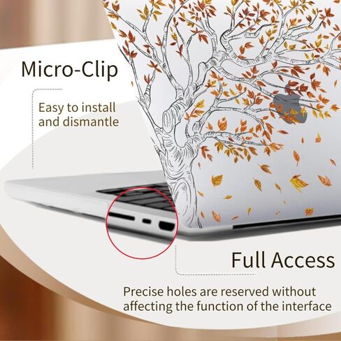 Hard Case Compatible with MacBook Air 13 inch 2020 2019 2018 Release M1 A2337 A2179 A1932, Plastic Hard Shell Protective Laptop Cover for 13.3" MacBook Air, Green Leaves in Kuwait