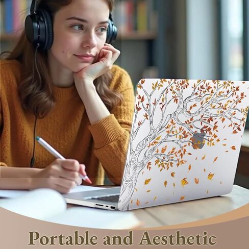 Hard Case Compatible with MacBook Air 13 inch 2020 2019 2018 Release M1 A2337 A2179 A1932, Plastic Hard Shell Protective Laptop Cover for 13.3" MacBook Air, Green Leaves in Kuwait