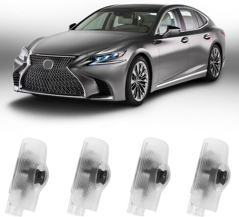 2pcs لا تتلاشى أبدًا من أضواء باب السيارة شعار توافق مع LS/ES/IS/LX/RX/GS/GX/RC/UX ، مصباح الظل الأشباح ثلاثية الأبعاد in Kuwait