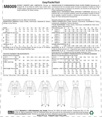 McCall Pattern Company McCall's Women's Jumpsuit and Romper Sewing Patterns, Sizes 6-14 in Saudi Arabia
