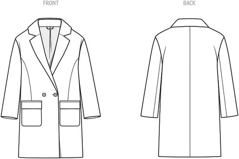 Simplicity Misses' Relaxed Fit Lined Coat Guild Sewing Pattern Packet, Sizes 18-20-22-24-26, Multicolor in Saudi Arabia