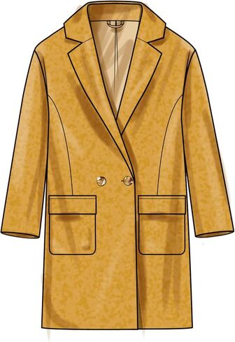 Simplicity Misses' Relaxed Fit Lined Coat Guild Sewing Pattern Packet, Sizes 18-20-22-24-26, Multicolor in Saudi Arabia