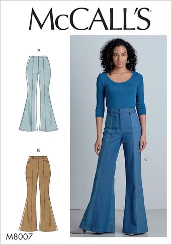 McCall Pattern Company McCall's Women's Bell Bottom Pants Sewing Patterns, Sizes 14-22,Blue in Saudi Arabia