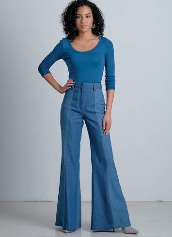 McCall Pattern Company McCall's Women's Bell Bottom Pants Sewing Patterns, Sizes 14-22,Blue in Saudi Arabia