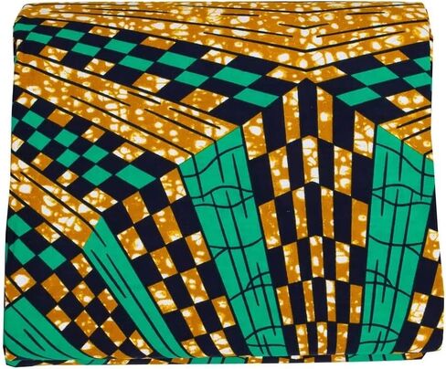 African Fabric 100% Cotton Kente Cloth by The Yard 6 Yards African American Ankara Print Wax Fabric 1496 in Kuwait
