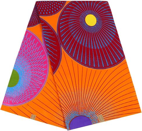 African Fabric 100% Cotton Kente Cloth by The Yard 6 Yards African American Ankara Print Wax Fabric 1496 in Kuwait