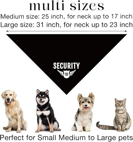 Security Dog Bandana, Dog Bandana, Black Pet Dog Scarf Accessories, Pet Dog Triangle Scarf, Funny Cute Dog Bandana, Dog Bandana for Small Medium Large Dogs, Gift for Dog Lover (C34) in Kuwait