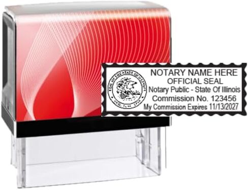 Hubco Printer 40 Self Inking Custary Stamp - Illinois (red case) in Saudi Arabia