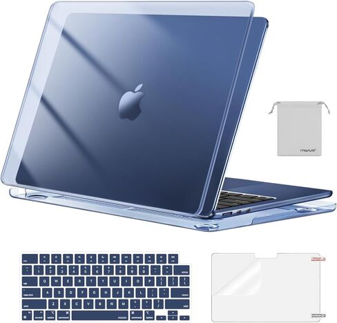 Mosiso متوافق مع MacBook Air 13 بوصة الحالة 2025-2022 M4 A3240 M3 A3113 M2 A2681 ، غلاف القشرة الصلبة ولوحة المفاتيح ، فيلم وشاشة لفيلم MacBook Air 13.6 بوصة حقيبة وحماس كمبيوتر ، ودورة كريستال منتصف وعرق تيل in Saudi Arabia