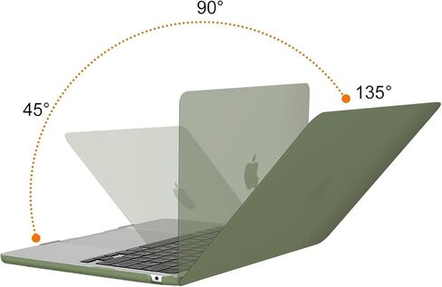 MOSISO Webcam Cover Slide 2 Pack&Compatible with MacBook Air 13 inch Case 2024-2022 M3 A3113 M2 A2681,Hard Shell&Keyboard Cover&Screen Film&Type C Adapter for MacBook Air 13.6 inch Case, Army Green in Saudi Arabia