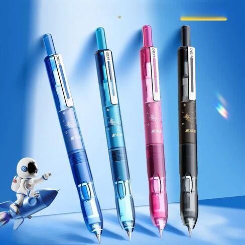 XMKT Press Pen Time Space Cabin Beginner Student Male and Female High Beauty Practice Special Pen Can Replace Ink Bag(Meteor Pink) in Saudi Arabia