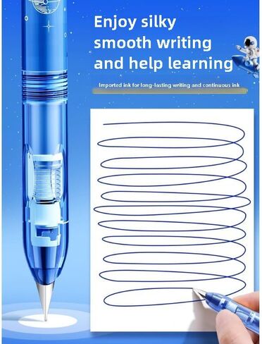 XMKT Press Pen Time Space Cabin Beginner Student Male and Female High Beauty Practice Special Pen Can Replace Ink Bag(Meteor Pink) in Saudi Arabia