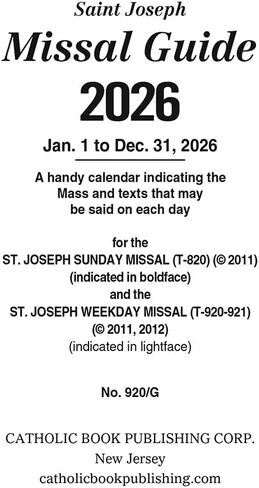 St. Joseph Missal Guide for 2026 in Saudi Arabia